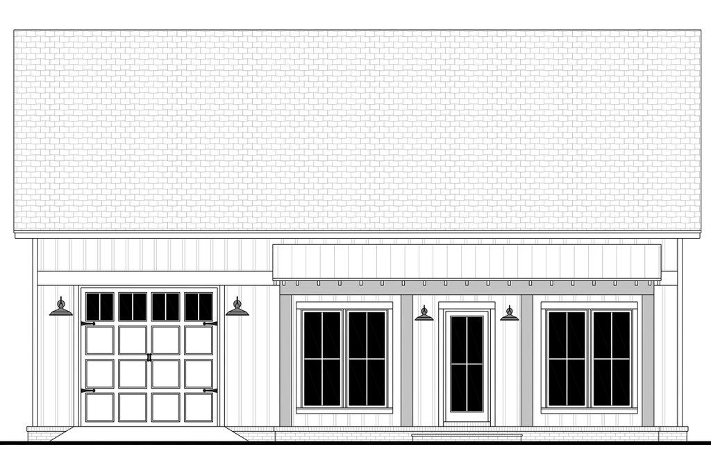 Exterior - Front Elevation 6 for Barndominium House Plan #430-444 - 2 bed, 2 bath