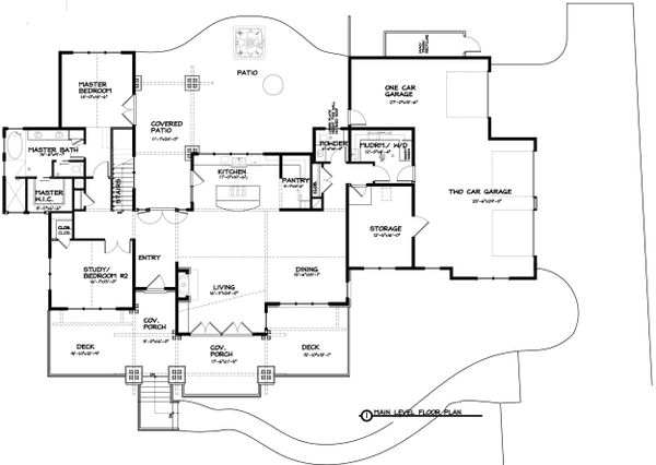 House Design - Ranch Floor Plan - Main Floor Plan #895-28