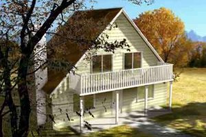 Country Exterior - Front Elevation Plan #1-1254
