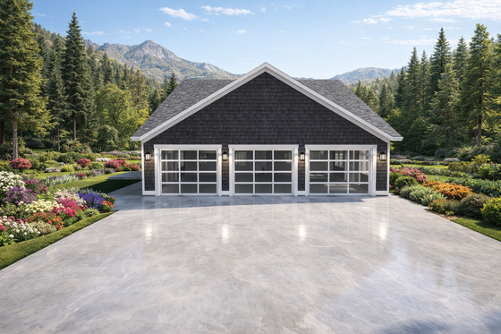 Exterior - Front Elevation 3 for Craftsman House Plan #1060-470, 0 bath
