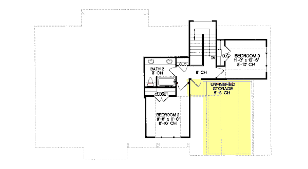 Traditional Floor Plan - Upper Floor Plan #20-612