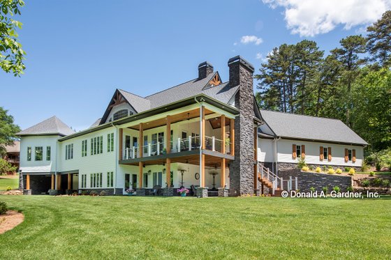 Exterior - Rear Elevation 1 for Craftsman House Plan #929-340 - 5 bed, 4 bath