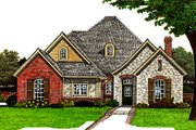 European Style House Plan - 3 Beds 2.5 Baths 2138 Sq/Ft Plan #310-675 