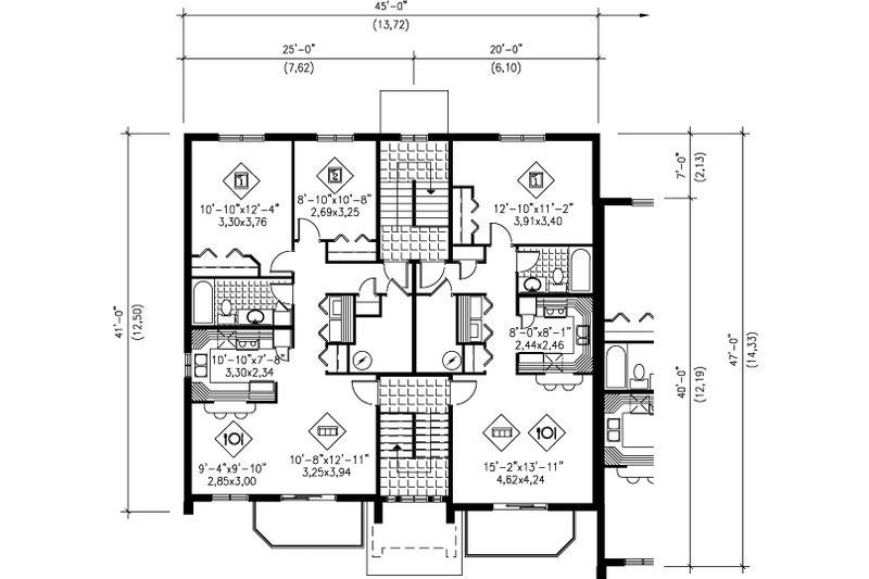 Dream House Plan - Floor Plan - Other Floor for Contemporary House Plan #25-354 - 2 bed, 1 bath