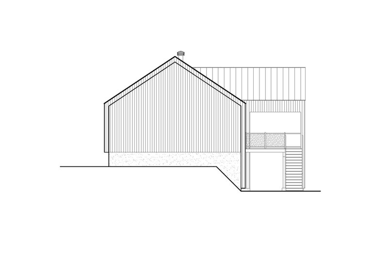 House Blueprint - Exterior - Front Elevation 4 for Cabin House Plan #25-4965 - 2 bed, 1 bath
