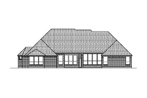 Exterior - Rear Elevation for European House Plan #84-416 - 4 bed, 4 bath