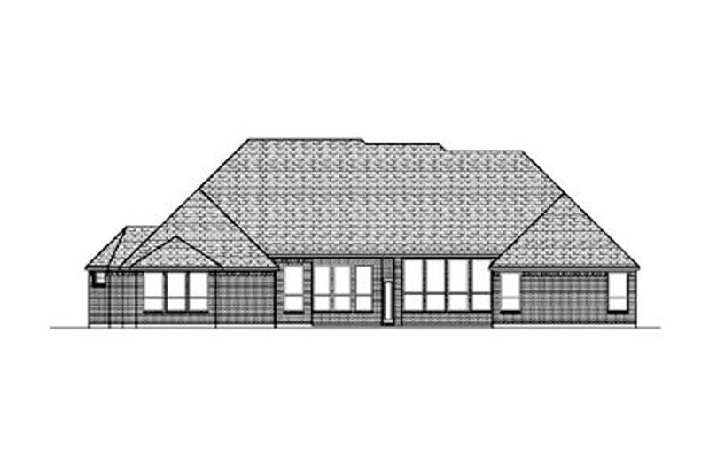 Home Plan - Exterior - Rear Elevation for European House Plan #84-416 - 4 bed, 4 bath