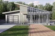 Modern Style House Plan - 1 Beds 1 Baths 624 Sq/Ft Plan #1106-170 Exterior 