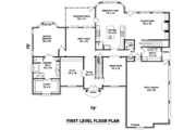 Colonial Style House Plan - 5 Beds 4 Baths 4536 Sq/Ft Plan #81-1296 