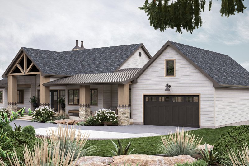 House Plan Design - Exterior - Other Elevation 1 for Beach House Plan #455-494 - 2 bed, 2.5 bath