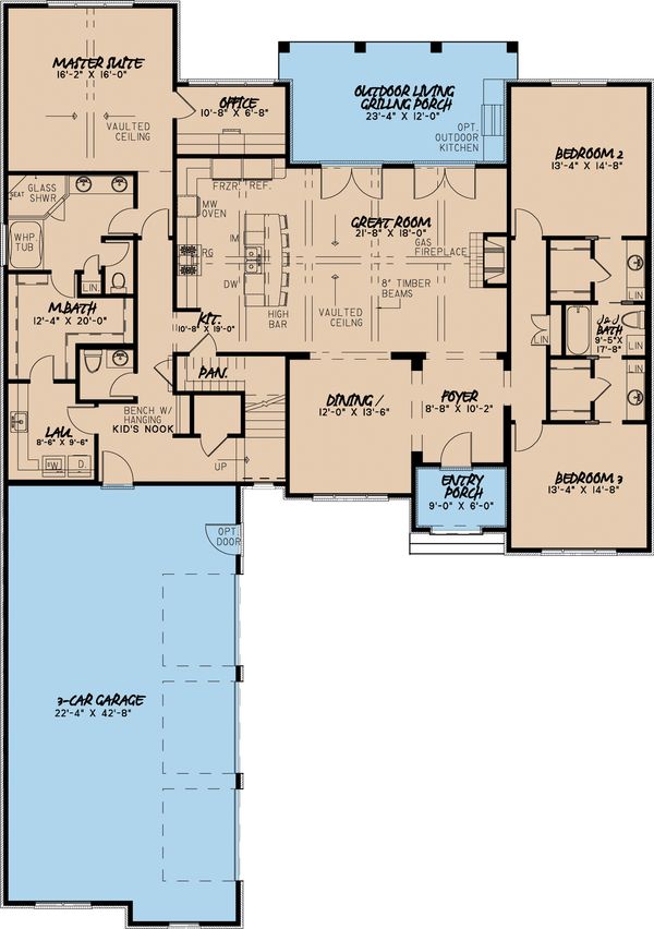European Floor Plan - Main Floor Plan #923-7