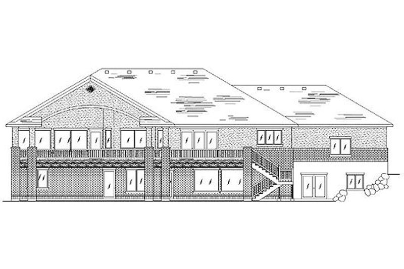 Home Plan - Exterior - Rear Elevation for Traditional House Plan #5-304 - 3 bed, 3.5 bath