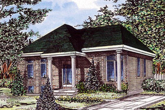 Exterior - Front Elevation for Traditional House Plan #138-219 - 3 bed, 1 bath