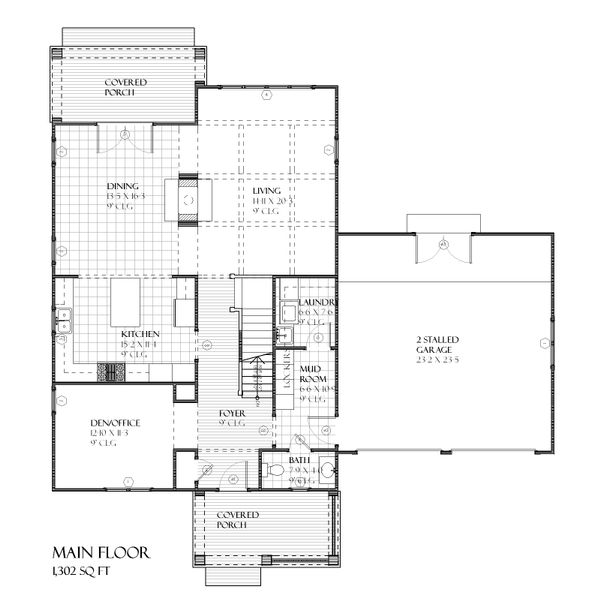 Traditional Floor Plan - Main Floor Plan #901-52