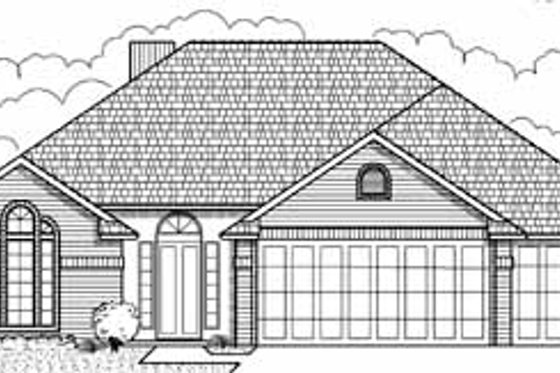 Exterior - Front Elevation for Traditional House Plan #65-192 - 3 bed, 2 bath