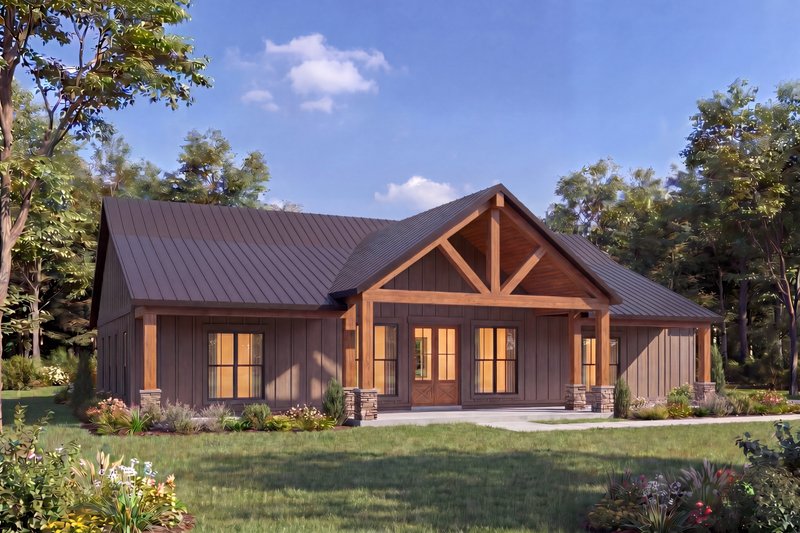 House Design - Exterior - Other Elevation 5 for Farmhouse House Plan #1074-140 - 4 bed, 3 bath