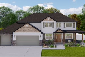 Home Plan - Exterior - Front Elevation for Traditional House Plan #1060-135 - 4 bed, 2.5 bath