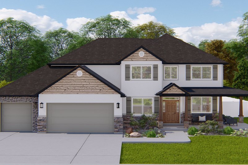 Dream House Plan - Traditional Exterior - Front Elevation Plan #1060-135