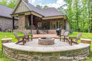 Exterior - Outdoor Living for European House Plan #929-1056 - 4 bed, 3 bath