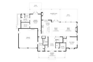 Floor Plan - Main Floor for Farmhouse House Plan #1086-9 - 4 bed, 2.5 bath