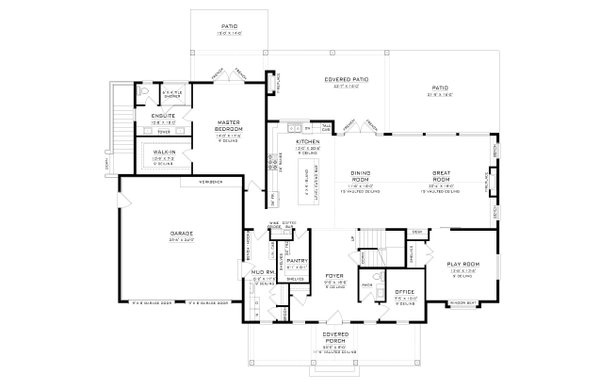 Dream House Plan - Farmhouse Floor Plan - Main Floor Plan #1086-9