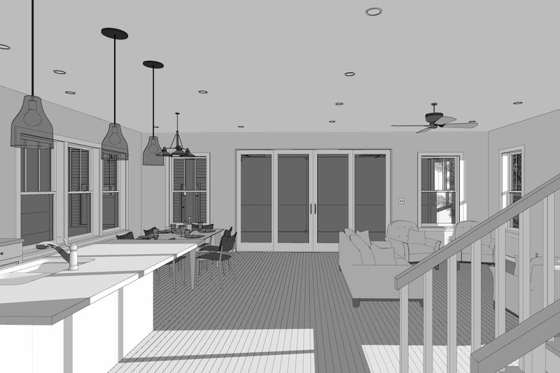 Home Plan - Interior - Dining Room for Craftsman House Plan #461-42 - 5 bed, 4 bath