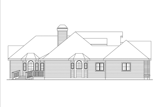 Exterior - Other Elevation for Traditional House Plan #57-129 - 4 bed, 2.5 bath