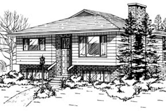 Exterior - Front Elevation for Traditional House Plan #47-521 - 2 bed, 1.5 bath