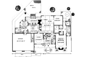 Floor Plan - Main Floor for European House Plan #312-506 - 4 bed, 3.5 bath
