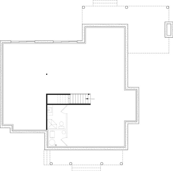 House Blueprint - Classical Floor Plan - Lower Floor Plan #23-2839
