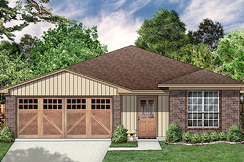 Traditional Style House Plan - 3 Beds 2 Baths 1356 Sq/Ft Plan #84-303