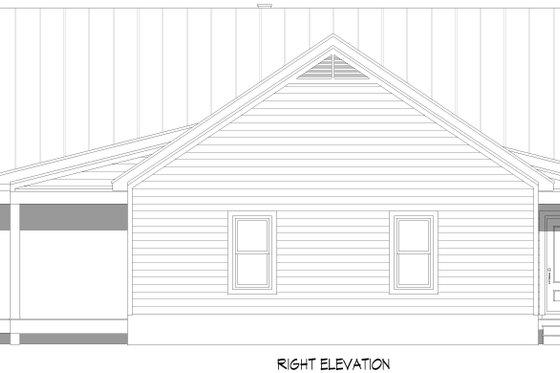 Exterior - Other Elevation 1 for Country House Plan #932-1069 - 2 bed, 2 bath