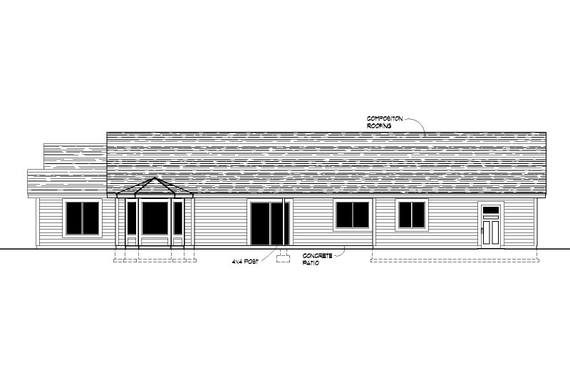 Dream House Plan - Exterior - Rear Elevation for Traditional House Plan #112-198 - 3 bed, 2 bath