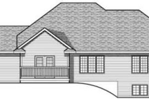 Exterior - Rear Elevation for Traditional House Plan #70-610 - 3 bed, 2 bath