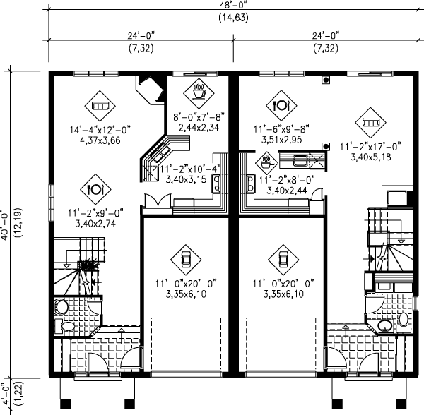 Colonial Floor Plan - Main Floor Plan #25-347