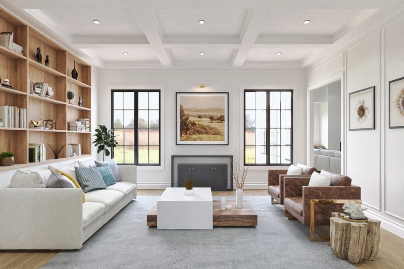 Dream House Plan - Interior - Family Room for Traditional House Plan #54-720 - 6 bed, 4 bath