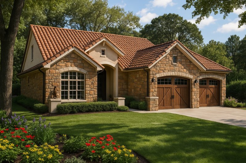 Architectural House Design - Mediterranean Exterior - Front Elevation Plan #17-2920