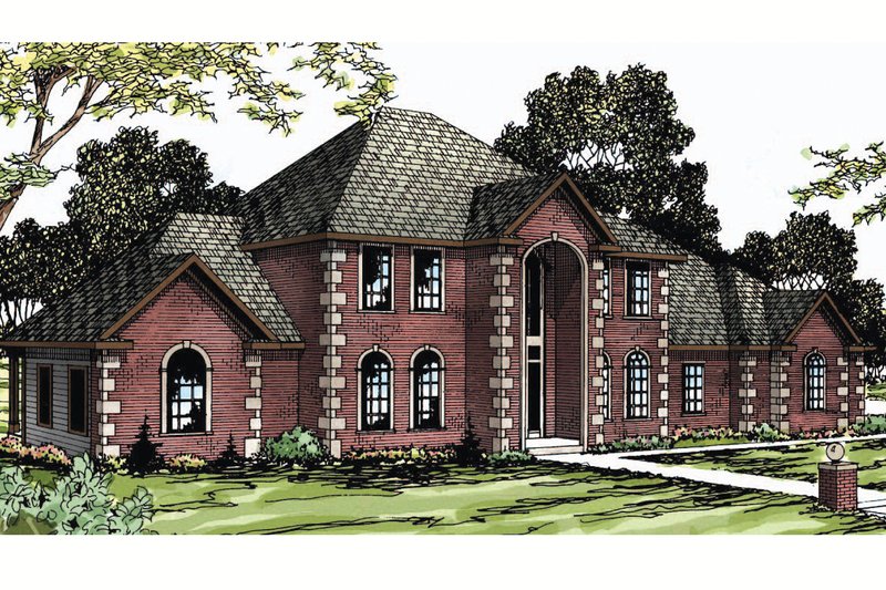Home Plan - European Exterior - Front Elevation Plan #124-271