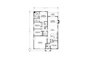 Floor Plan - Main Floor for Craftsman House Plan #53-717 - 4 bed, 2 bath