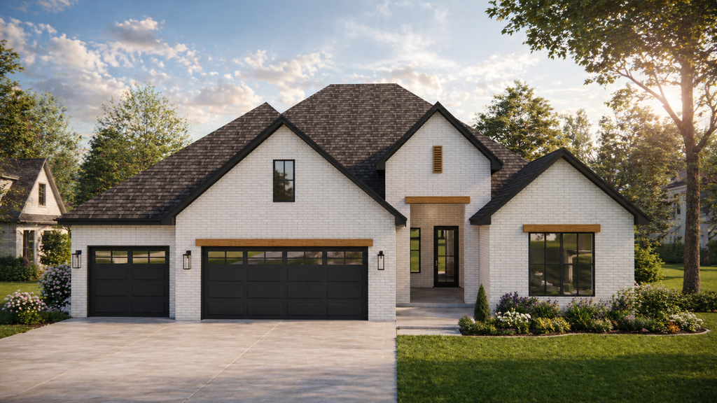 Exterior - Front Elevation 2 for Contemporary House Plan #1119-14 - 3 bed, 2 bath