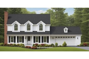 Country Exterior - Front Elevation Plan #3-325