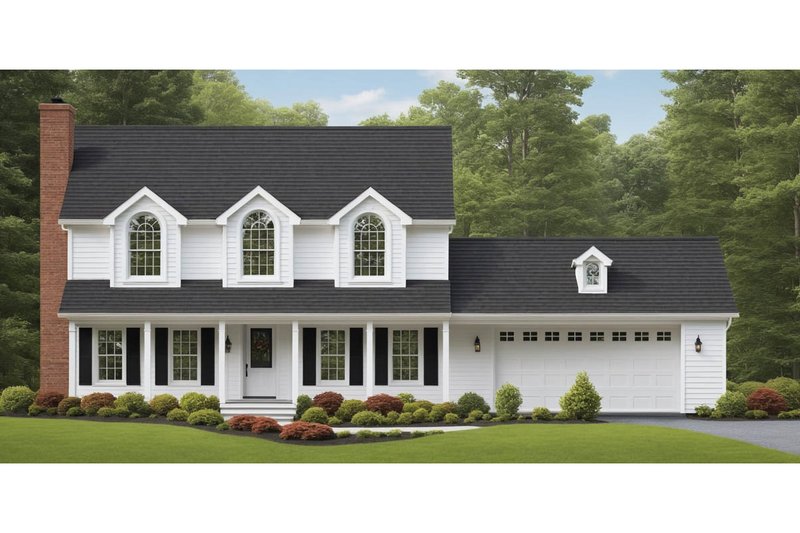 Architectural House Design - Country Exterior - Front Elevation Plan #3-325