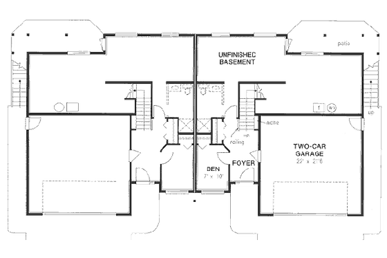 Floor Plan - Main Floor for Traditional House Plan #18-9426 - 4 bed, 2 bath
