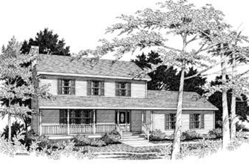 Home Plan - Exterior - Front Elevation 3 for Country House Plan #57-109 - 3 bed, 2.5 bath