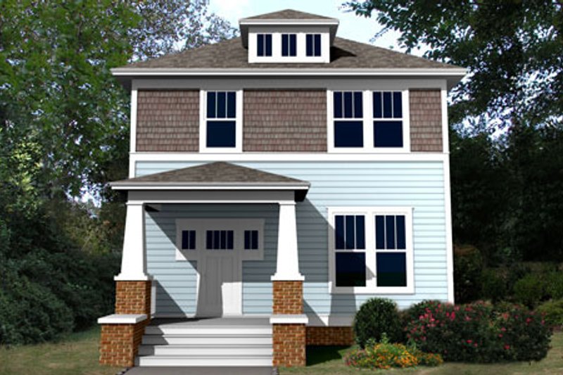 Architectural House Design - Craftsman Exterior - Front Elevation Plan #461-5