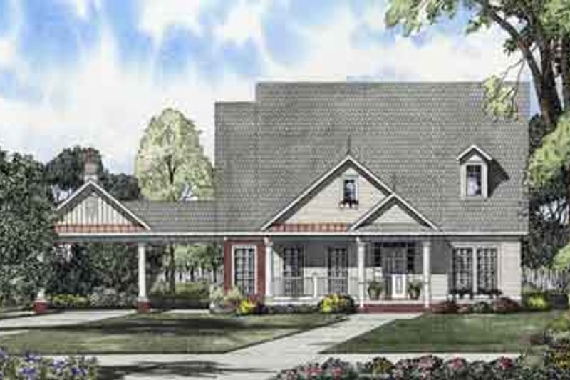 House Blueprint - Country Exterior - Front Elevation Plan #17-2112