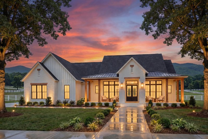 Architectural House Design - Exterior - Front Elevation 6 for Farmhouse House Plan #430-423 - 4 bed, 3.5 bath