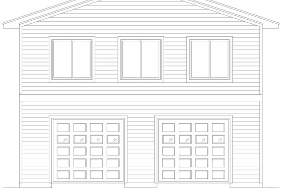 Exterior - Front Elevation 3 for Traditional House Plan #932-684, 1 bath