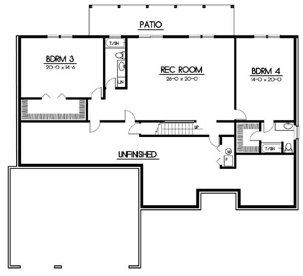 Mediterranean Floor Plan - Lower Floor Plan #100-440