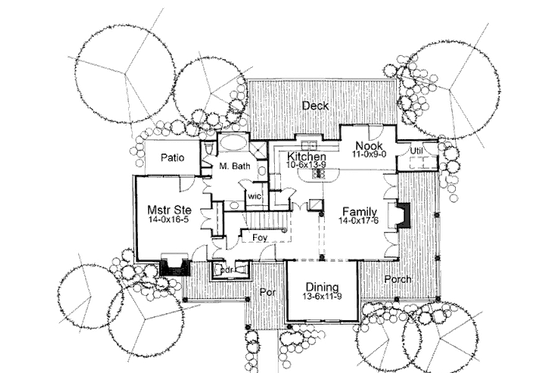 Floor Plan - Main Floor for Country House Plan #120-140 - 3 bed, 3 bath